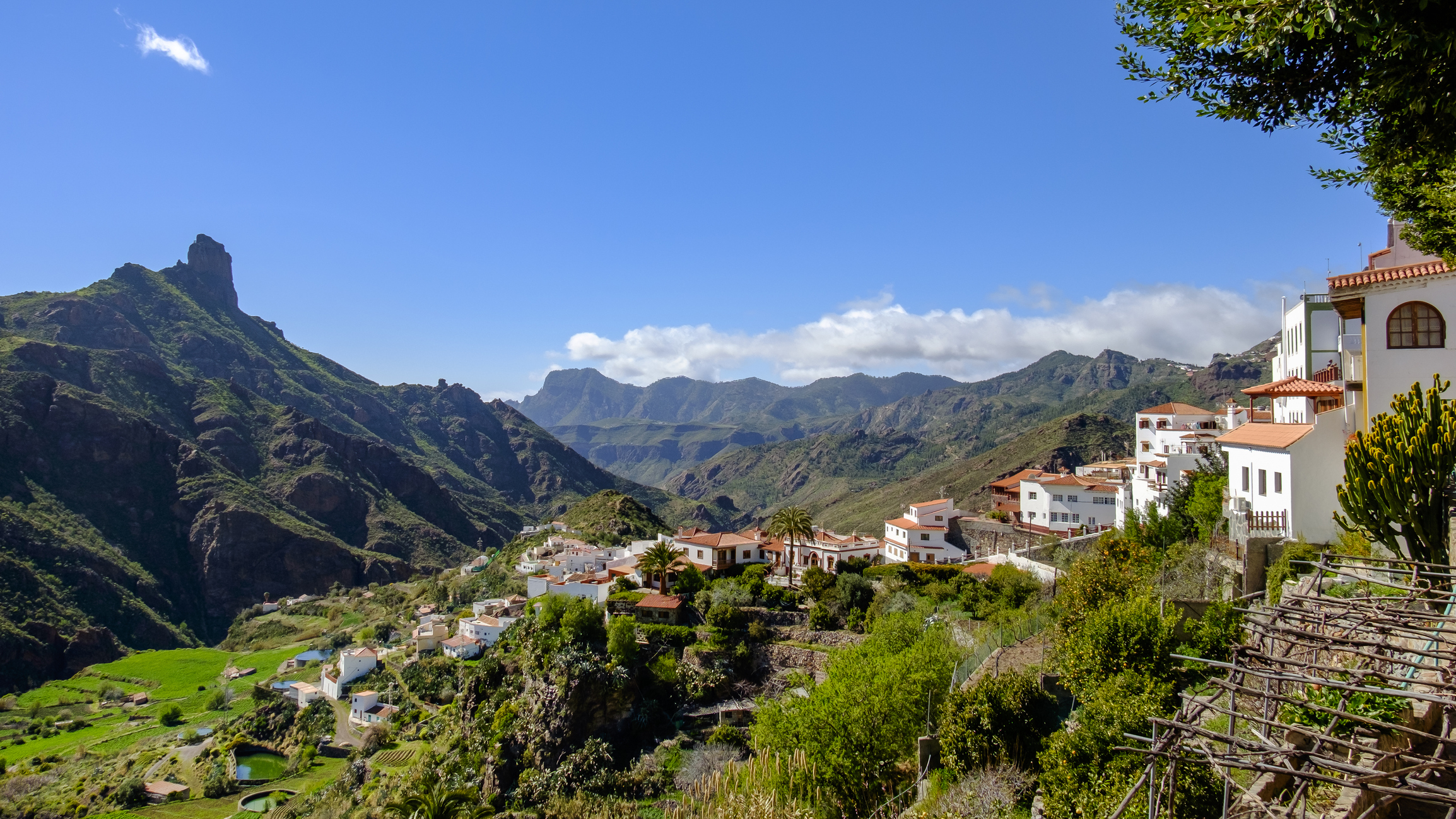 Horská vesnice Tejeda a Roque Bentayga, Gran Canaria, Kanárské ostrovy